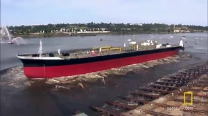 38K views · 527 reactions | Watch one of the largest barges west of the Mississippi launch back into the water. That's 578 feet of SPLASH, with 500 tons of debris to clean up in the aftermath. | National Geographic TV | Facebook