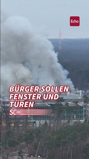 Großbrand bei der GSI in Darmstadt