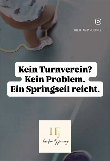 Ein Springseil, etwas Musik – und schon wird Bewegung zum Spiel 🤍 Fördert Balance, Konzentration & Kreativität ganz nebenbei. #mamahacks #kinderbeschaeftigung #spielenlernen #elternalltag #bewegungsspiel