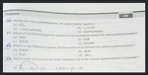 A chain transfer agent is:... | Filo