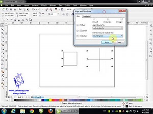 المحاذاة فى الكوريل درو Coreldraw Align جزء اول