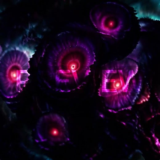 Underwater Echo – Binary Bloom | AI VJ Loop Seamless [1920x1920]