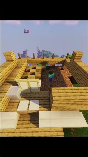 Steve builds his second modern house 2 #minecraftshorts #minecraftbuild