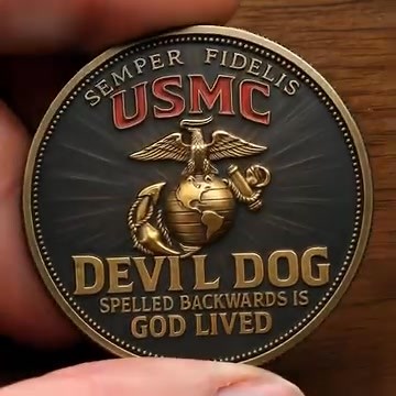 Honor the courage, loyalty, and spiritual strength of the United States Marine Corps with this striking Devil Dog Commemorative Coin — a symbol of valor both earthly and divine. | Essfuly