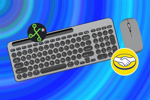 Paquete de teclado y mouse inalámbrico Free Wolf: tamaño compacto, conexión simultanea y con espacio para celulares por solo 422 pesos