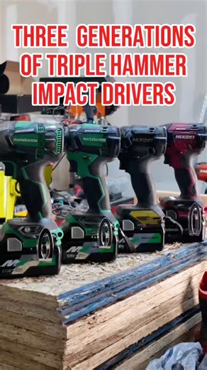 Three Generations of Triple Hammer Impact Driver #metabohpt #hikoki