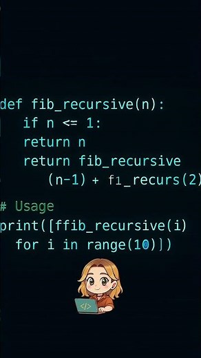 Master the basics of Python with this simple Fibonacci sequence example! 🐍✨ #python #fibonacci