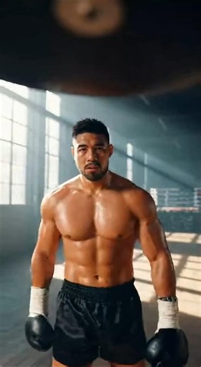 AI Boxer Hitting Punching Bag POV #pov #boxing #muscular #heavyweight #sora