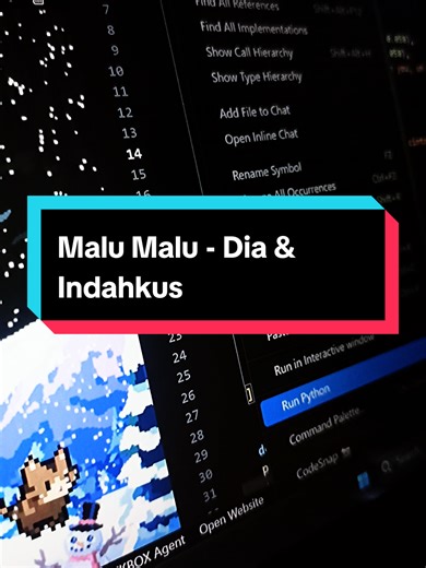 Malu malu | Code in bio #diakerenbanget #liriklagu #laguviral #coding #fyp