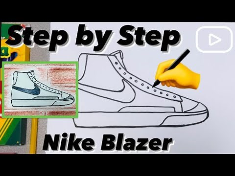 How to Draw Nike Blazer Step by Step - EASY for kids beginners #howto #drawing #mrschuettesart