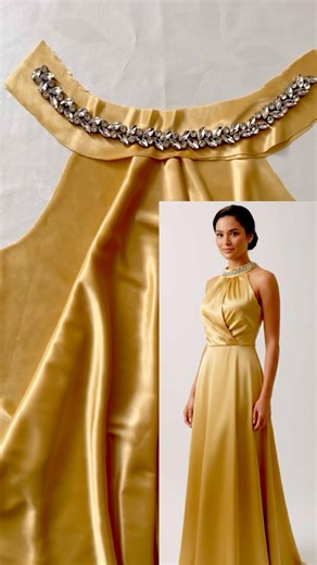 Halter neck dress made in 3 easy steps #diy #diyclothes #shorts #fashion