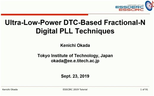 CICC EDU SESSION Ultra Low Power DTC Based Fractional N Digital PLL Techniques