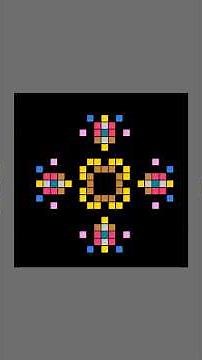 Self-Expanding Square Grid ♫ #cellularautomata #mathart #algorithmicart #pixelart