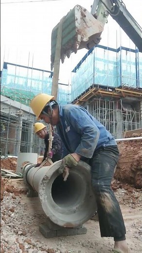 Residential underground drainage pipe laying process