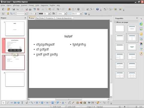 OpenOffice Impress (fr) (02): Insertion de texte
