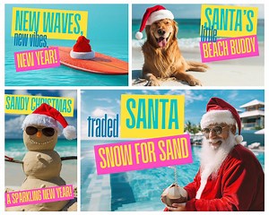 Tropical Christmas Postcards – Beach Holiday Printable Set, Sunny Winter Cards (digital Download) - Etsy