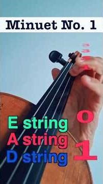 Minuet No. 1 🎻 Violin Tutorial With Color Coded Strings 🔴🔵🟢