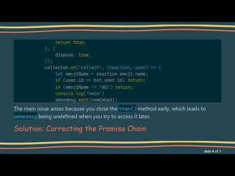 Solving the Issue of createReactionCollector with Embed Messages in Discord.js