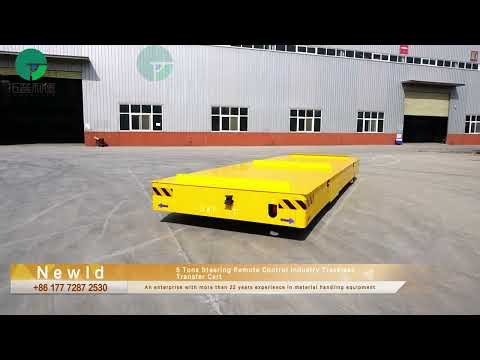 5 Tons Steering Remote Control Industry Trackless Transfer Cart#transfer cart #transporter #tech