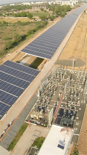 The 10 MW Canal‑Top Solar Project on the Narmada Canal in Gujarat, built by MEIL Group, shows how smart engineering supports growth and sustainability. Thousands of solar panels placed above the canal generate clean electricity and reduce evaporation, saving millions of liters of water annually. For over a decade, it has delivered renewable power and protected resources. #MEILGroup #CanalTopSolar #NarmadaCanal #Gujarat #SolarEnergy #RenewableEnergy #CleanEnergy #Sustainable #Infrastructure #MEIL