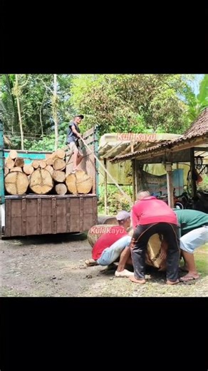 manual loading process for large logs #loadbigwood