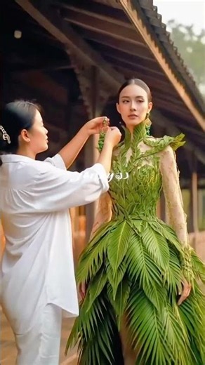 Weaving Coconut Leaves into a Magical Palm Queen Outfit