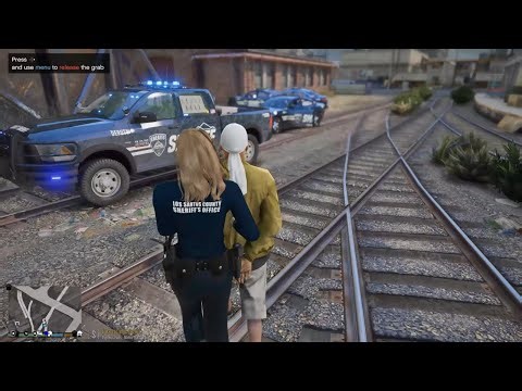Gta 5 LSPDFR Playing As Female LS County Sheriff Office - Dodge Ram Davis Patrol!