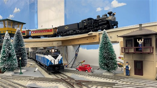 Last call for Central Ohio Model Railroad Club Open House. The club will be open both Saturday and Sunday from 12 to 4 PM. Opening up with the O gauge layout we have an impressive Shay pulling the Christmas train along with a Great Northern F45 pulling a freight. If you happen to miss out on the open houses, we are usually open Tuesdays and Thursdays from 6 to 9 PM. Hope y’all had a Merry Christmas and have a Happy New Year! | Central Ohio Model Railroad Club