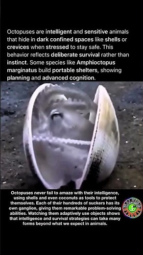 Octopuses Are Intelligent And Sensitive Animals That Hide In Dark Confined Spaces Like Shells Or