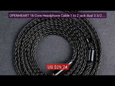 OPENHEART 16 Core Headphone Cable 1 to 2 jack dual 3.5/2.5/4.4... — Best Buy 2026 | Great Quality!