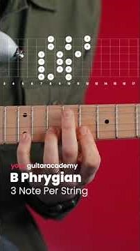B Phrygian Scale (3 Note Per String) #guitarlessons
