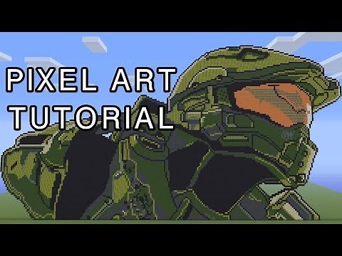 Minecraft Pixel Art Tutorial - Master Chief Halo 4