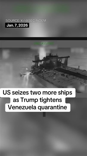 US forces seized a Russia-flagged ship in the north Atlantic that’s been at the center of a dramatic sea chase across the ocean, an aggressive expansion of its blockade of sanctioned vessels going to and from Venezuela. #politics #venezuela #trump #maduro #oil