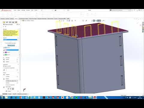 Chateau fait en tôlerie avec tenons-mortaises, Solidworks
