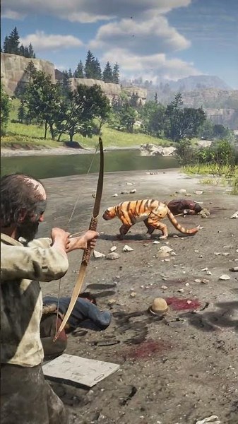 Archer Kills Tiger After Fisherman Attacked in RDR2 #shorts