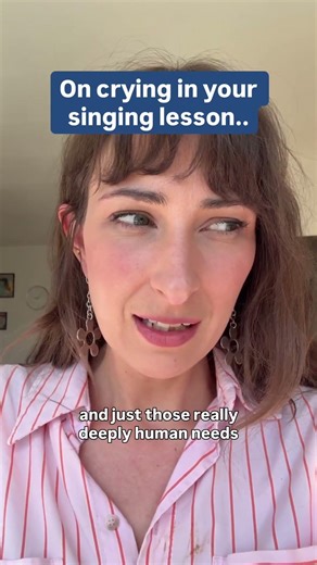 On crying in your singing lesson..