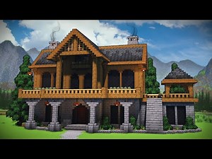 Minecraft: How To Build a Mountain Side Cabin | Tutorial