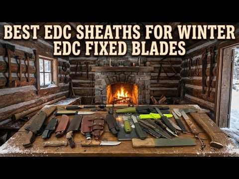 Best EDC Fixed Blade Sheaths and my late winter EDC knives! #edc