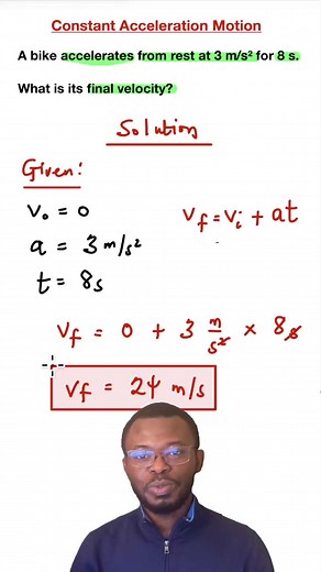 Constant acceleration kinematics equations explained
