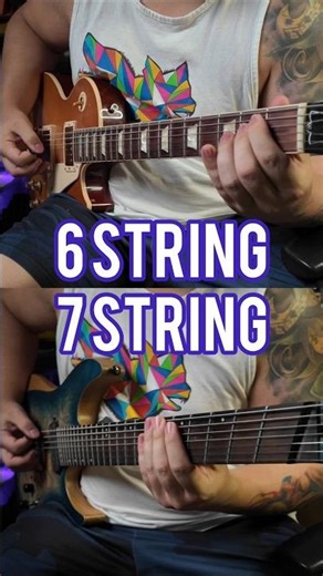 Holy Wars riff comparison🤘- 6 string Vs. 7 string #guitar #megadeth #metal #comparison