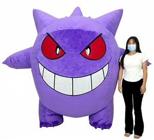 Giant Gengar Inflatable Costume Mascot Plush Halloween Cosplay Party Jumpsuit | eBay