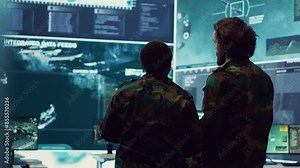 Military captains team monitoring world map via satellite CCTV footage, employing surveillance systems engaged in intelligence and information gathering to ensure mission success. Camera A.