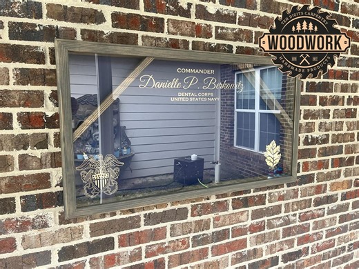 XL Glass Encased Custom Shadow Box Display Case (w/ Dbl Flag Holders) - Etsy