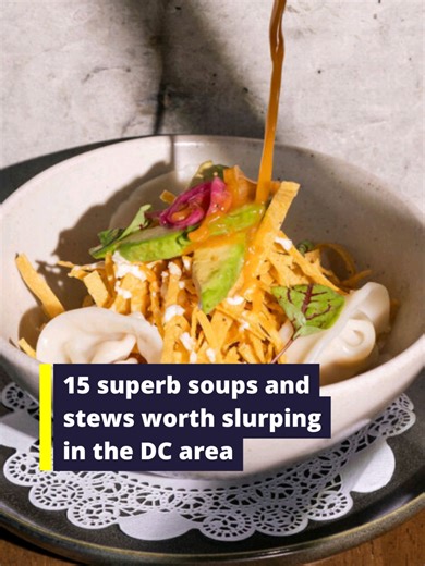 WTOP has rounded up 15 soups and stews from local restaurants in the District and beyond that should appeal to spoon-clutching diners in need of something warm and comforting. Find the full list of soups and stews worth slurping on WTOP.com or our app. Link in bio. (🎥: WTOP/@Michelle Goldchain) (📸: Courtesy Paraíso)