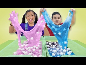 Emma and Lyndon Play with Slimes Mystery Challenge Scavenger Hunt | Funny Stories with Toys - Videos For Kids