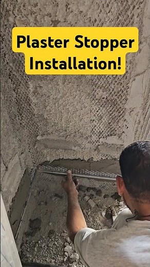 Plaster Stopper Installation #construction #plastering #finishing #beingcivilian