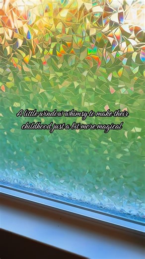 Sarah Smith on Instagram: "Making childhood magical for them makes motherhood magical for me 🌈 ✨ For the longest time I was surviving in burnout. Now I’m working to rebuild a more intentional life in my faith, motherhood, and wellness. This week that looks like adding a stained glass window sticker to my girls’ windows for a little magic! if you’re in the midst of motherhood burnout, you’re not alone. I’m sharing my story on my newsletter and I’ve put together a resource for moms in burnout bas