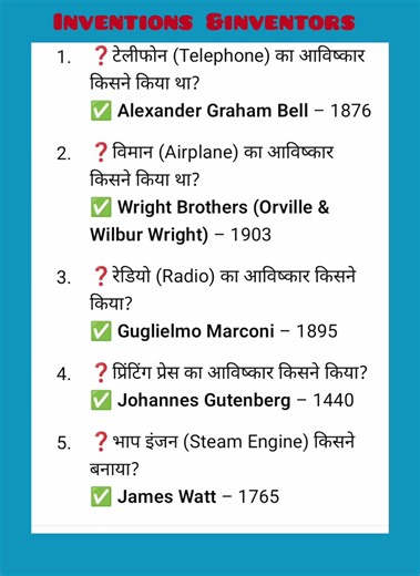 🔬 Inventions & Inventors GK Quiz 💡 | General Knowledge #Shorts