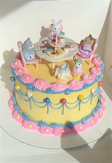 Adorable Calico Critter Cake Design
