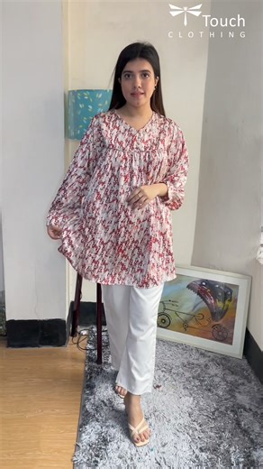 This top is a wardrobe essential! Bust: 38-44 Sleeve: 21 Length: 32 Fabric: Silk (only top) Design Code: TT10080 #ttouchclothing #outfitoftheday #fashion #hangout #outfitinspiration #outfits #tops #everydaylook #trendingreelsvideo #treding #trendingpost | TTouch Clothing